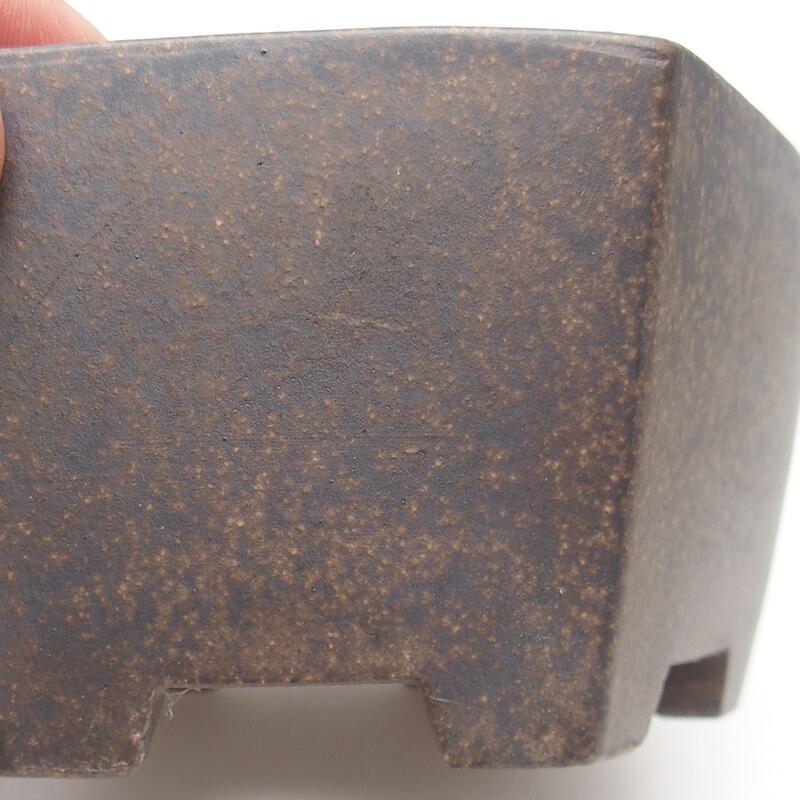 Bonsaischale 13 x 11,5 x 6,5 cm, Farbe brauner Ocker
