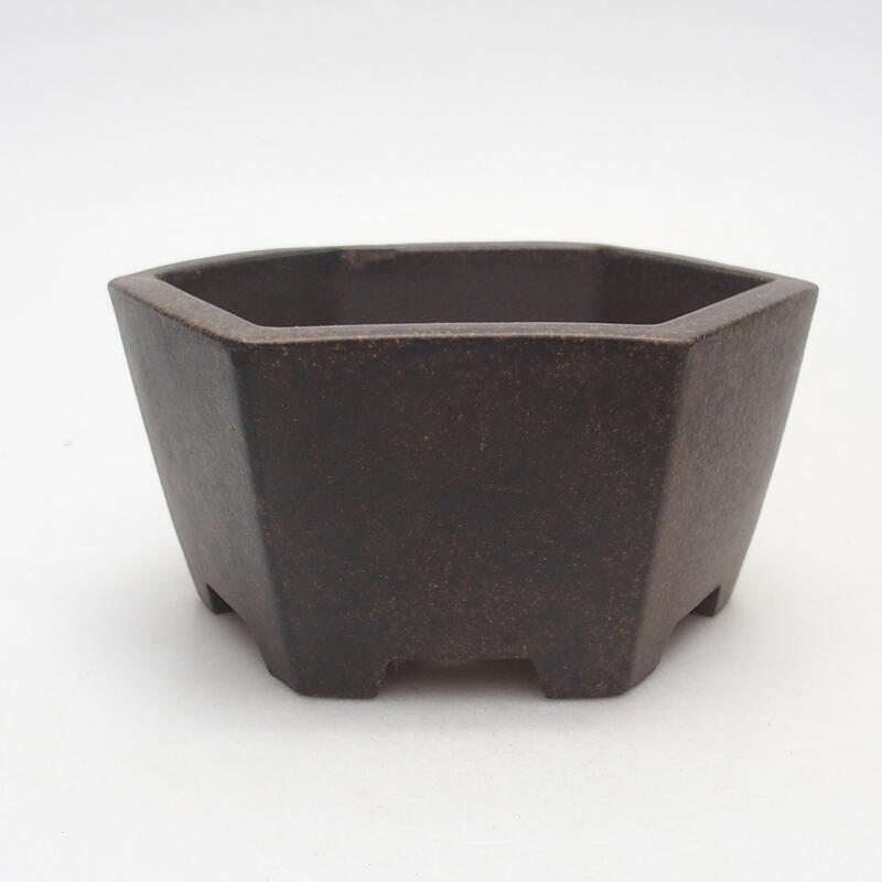 Bonsaischale 13 x 11,5 x 6,5 cm, Farbe brauner Ocker
