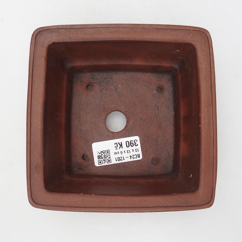 Bonsaischale 13 x 13 x 6 cm, Farbe braun