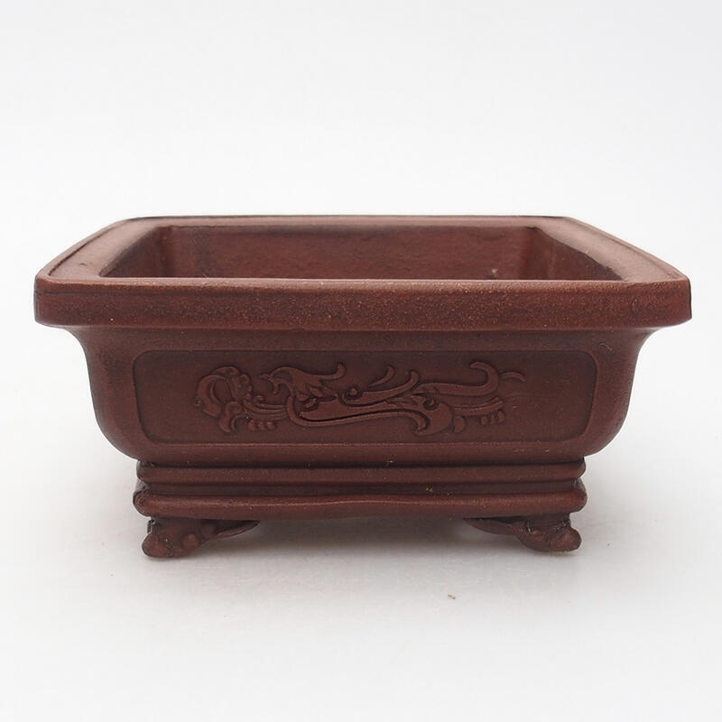 Bonsaischale 13 x 13 x 6 cm, Farbe braun