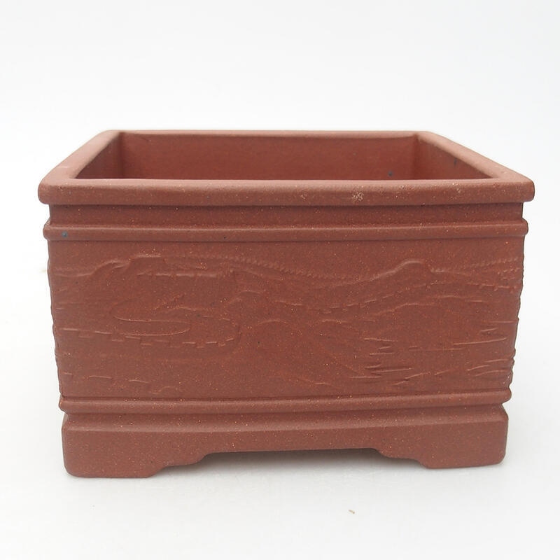 Bonsaischale 13 x 13 x 8 cm, ziegelfarben
