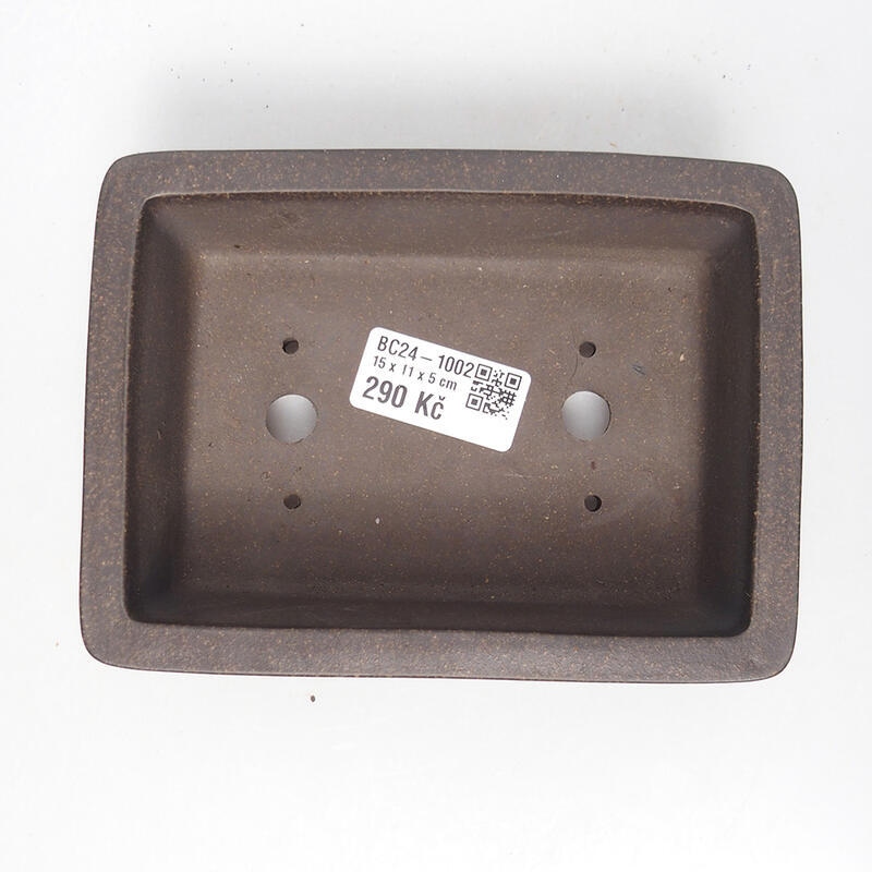 Bonsaischale 14,5 x 11,5 x 4,5 cm, Farbe brauner Ocker