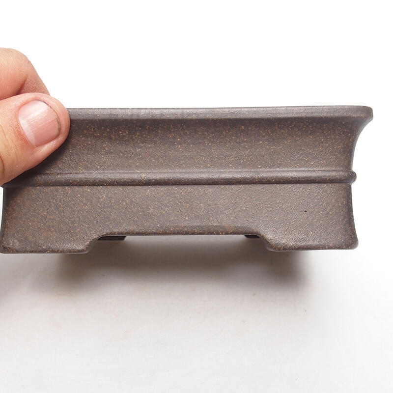 Bonsaischale 14,5 x 11,5 x 4,5 cm, Farbe brauner Ocker