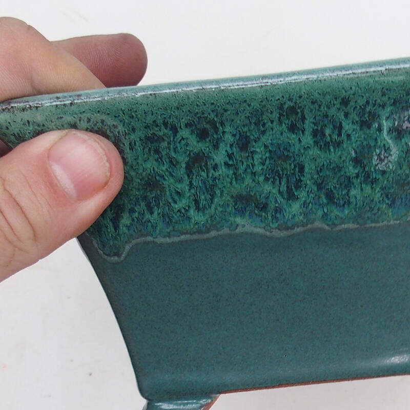 Bonsaischale 14,5 x 14,5 x 8,5 cm, Farbe grün