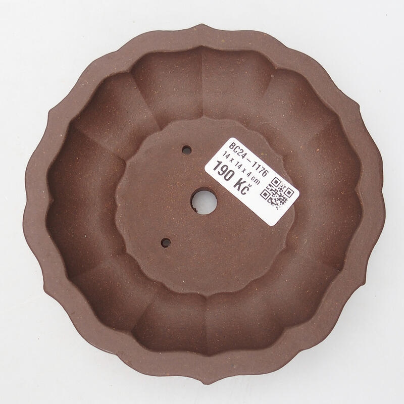 Bonsaischale 14 x 14 x 3,5 cm, Farbe braun
