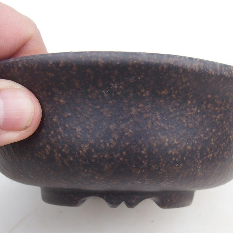 Bonsaischale 14 x 14 x 5 cm, Farbe brauner Ocker
