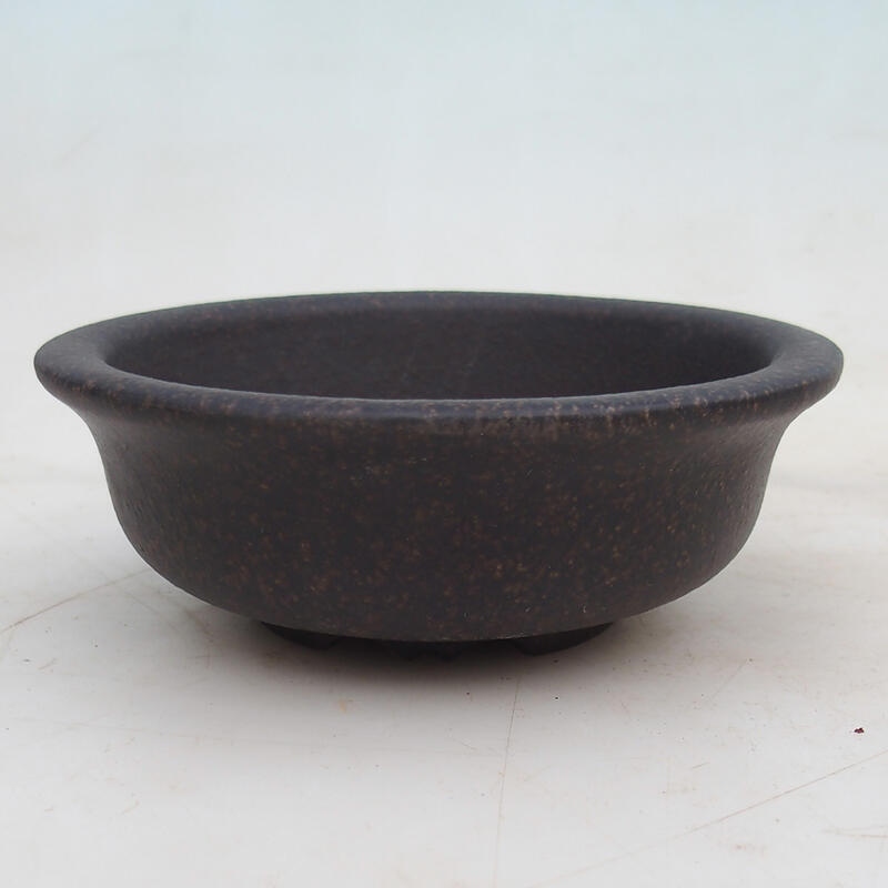 Bonsaischale 14 x 14 x 5 cm, Farbe brauner Ocker