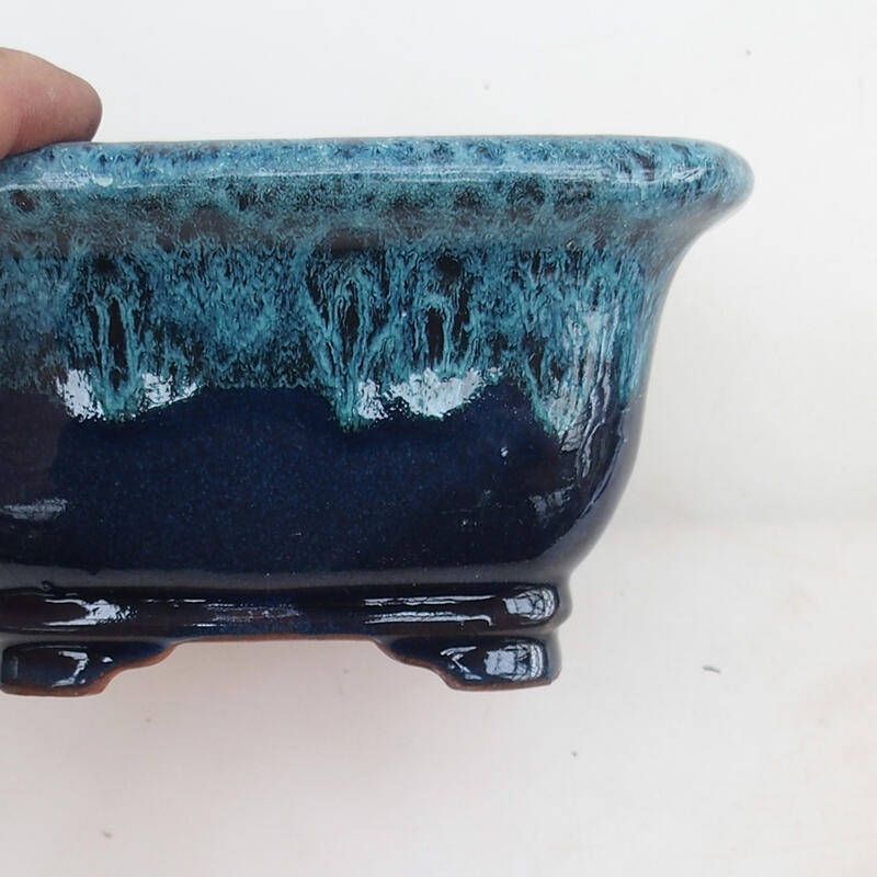 Bonsaischale 14 x 14 x 8 cm, Farbe blau