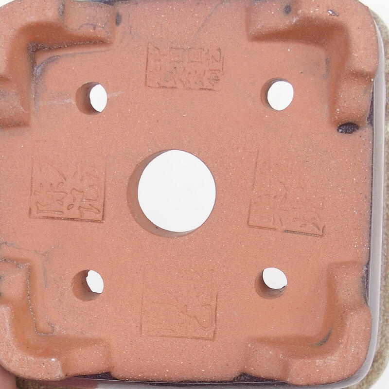 Bonsaischale 14 x 14 x 8 cm, Farbe Burgund