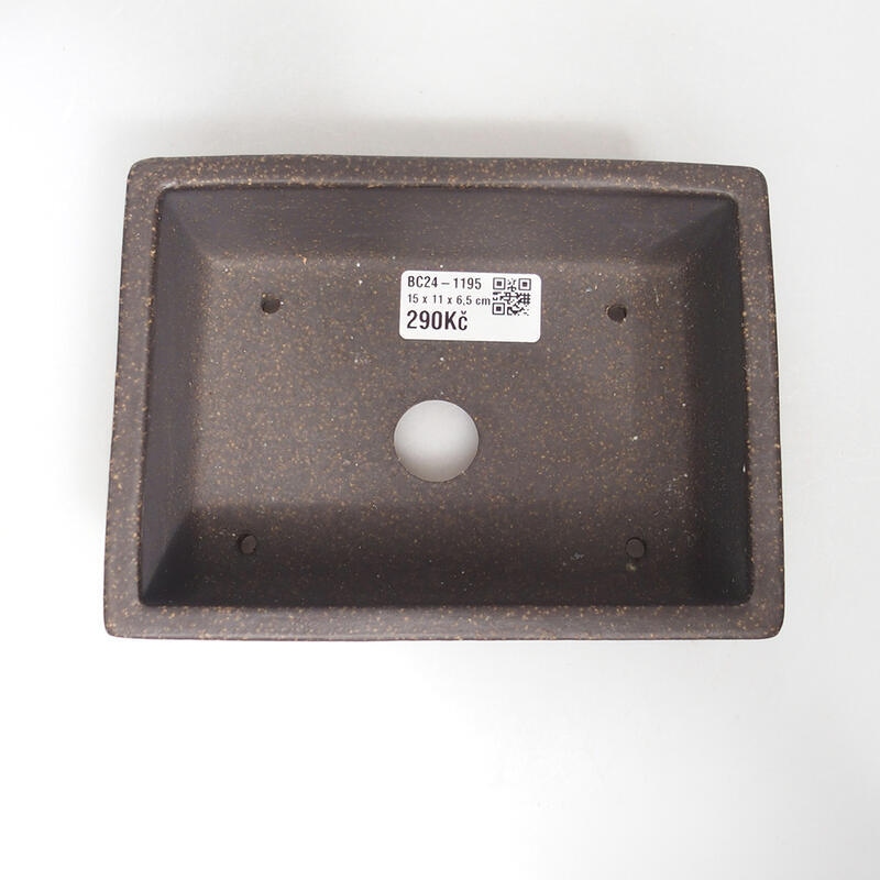 Bonsaischale 15,5 x 11,5 x 6,5 cm, Farbe brauner Ocker