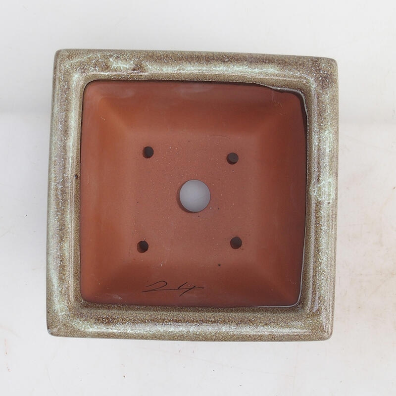 Bonsaischale 15,5 x 15,8 x 8 cm, Farbe Burgund