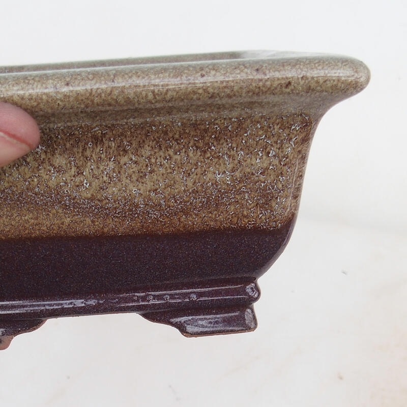 Bonsaischale 15,5 x 15,8 x 8 cm, Farbe Burgund