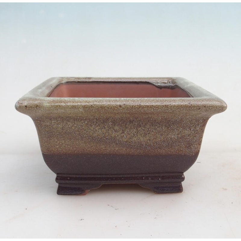 Bonsaischale 15,5 x 15,8 x 8 cm, Farbe Burgund