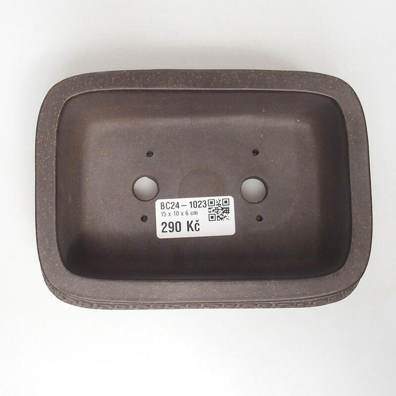 Bonsaischale 15 x 10,5 x 5,5 cm, Farbe brauner Ocker