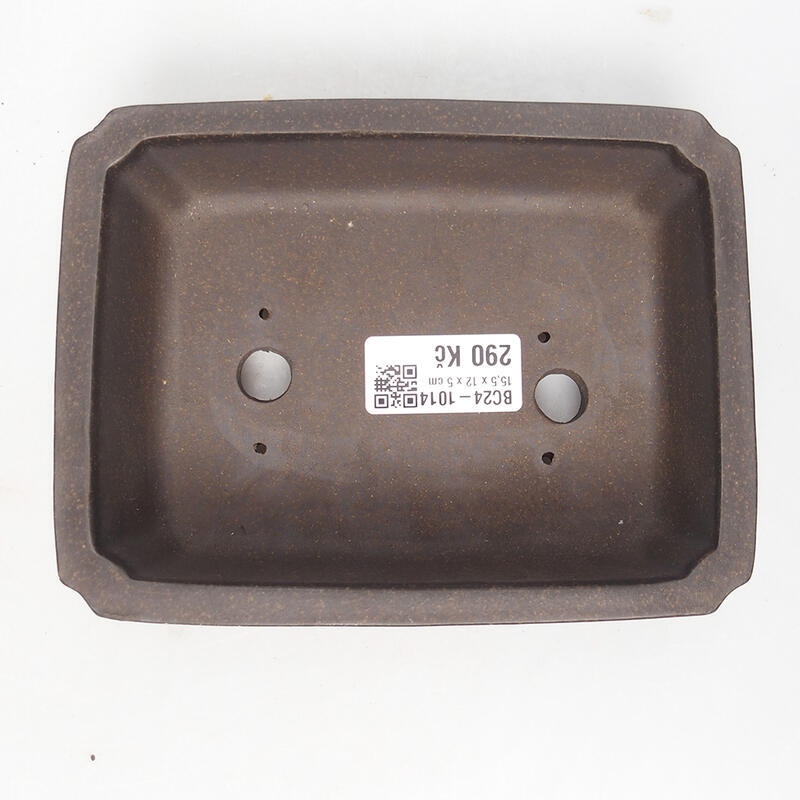 Bonsaischale 15 x 11,5 x 4,5 cm, Farbe brauner Ocker