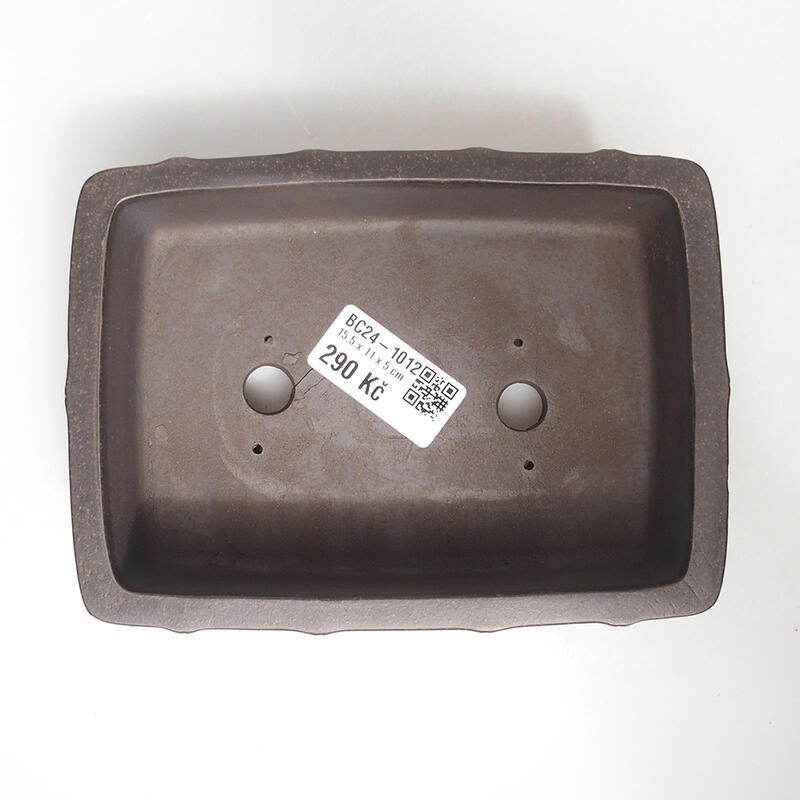 Bonsaischale 15 x 11 x 5 cm, Farbe brauner Ocker