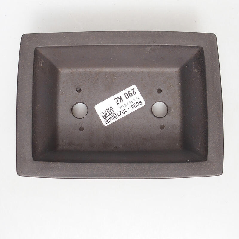 Bonsaischale 15 x 11 x 5 cm, Farbe brauner Ocker