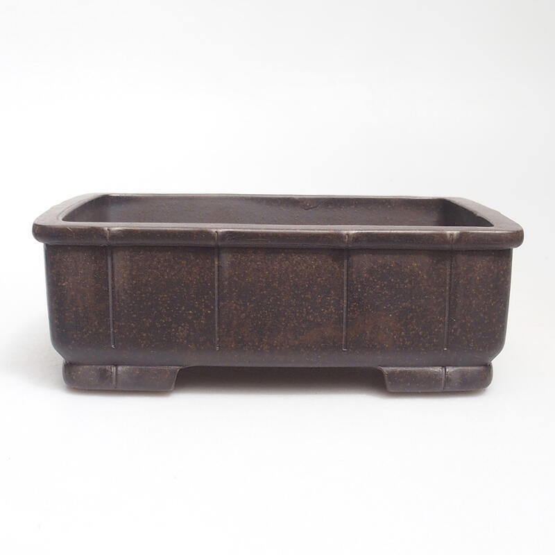 Bonsaischale 15 x 11 x 5 cm, Farbe brauner Ocker