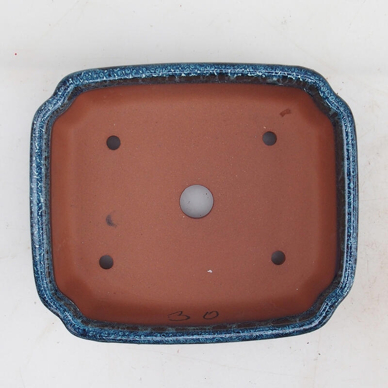Bonsaischale 15 x 13 x 5 cm, Farbe blau-weiß