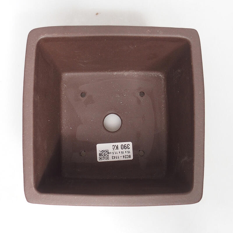Bonsaischale 15 x 15 x 11,5 cm, Farbe braun