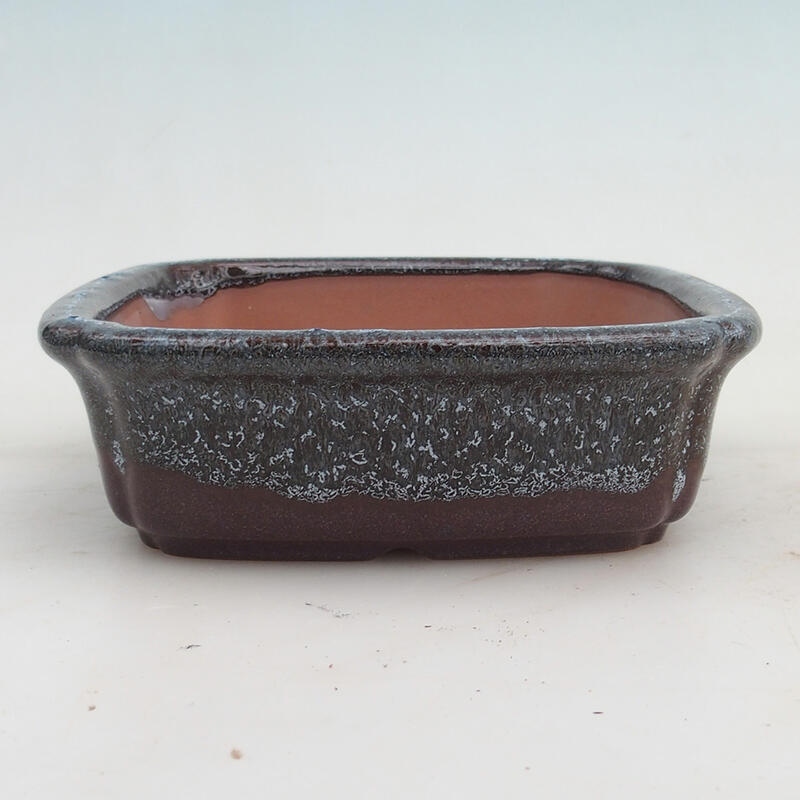 Bonsaischale 15 x 15 x 4,5 cm, Farbe bordeaux