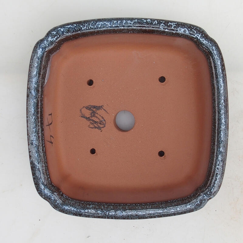 Bonsaischale 15 x 15 x 4,5 cm, Farbe bordeaux