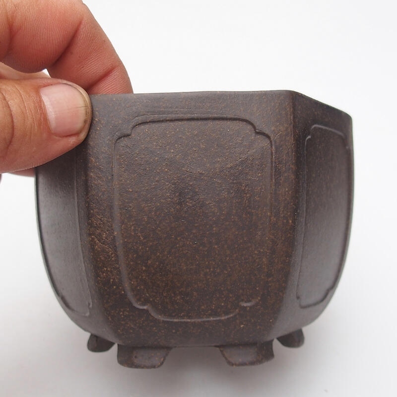 Bonsaischale 15 x 15 x 9 cm, Farbe braun