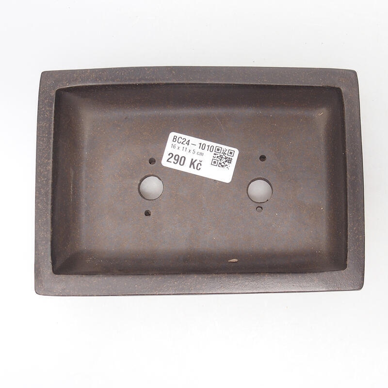 Bonsaischale 16,5 x 11,5 x 5 cm, Farbe brauner Ocker