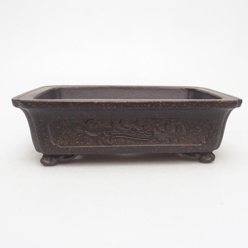 Bonsaischale 17,5 x 13,5 x 5,5 cm, Farbe brauner Ocker