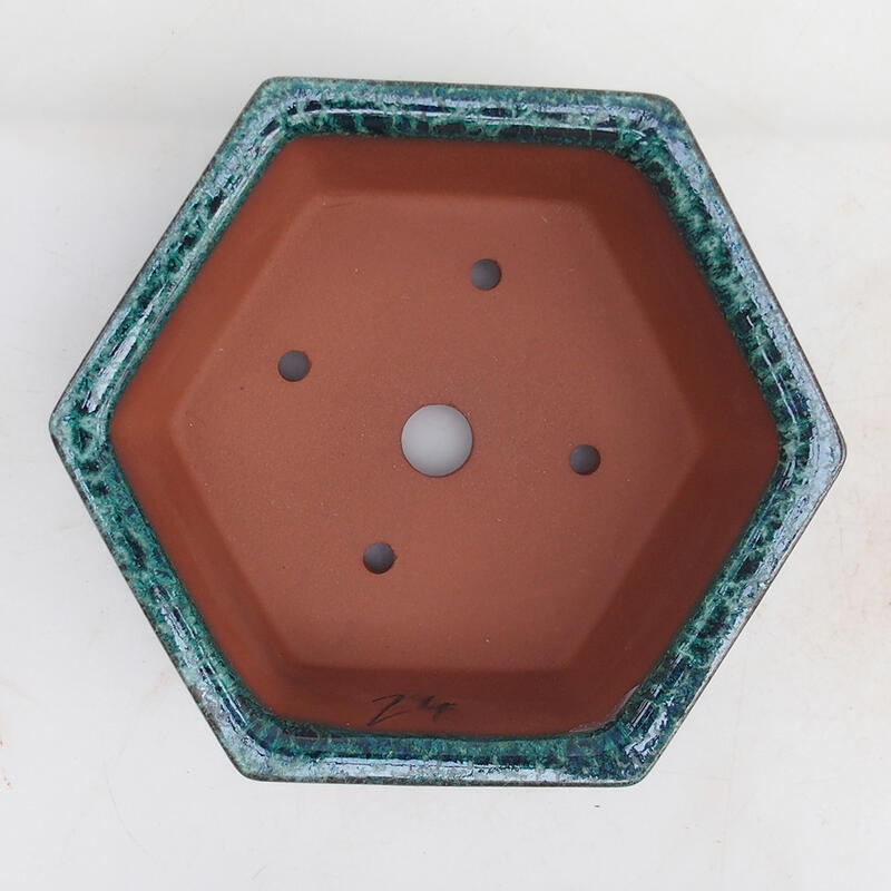 Bonsaischale 17 x 15 x 6 cm, Farbe grün