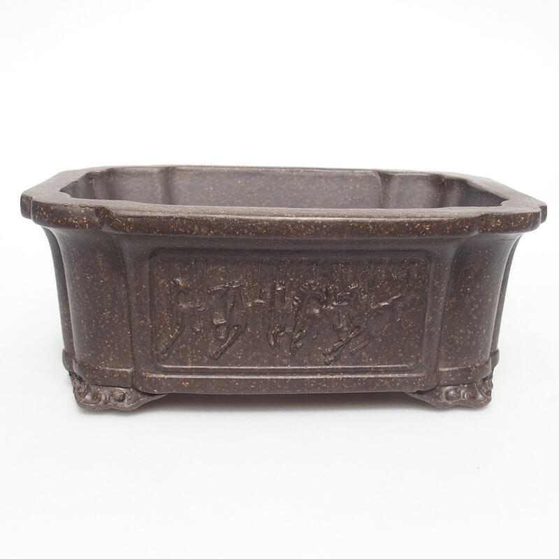 Bonsaischale 18 x 13,5 x 7 cm, Farbe brauner Ocker