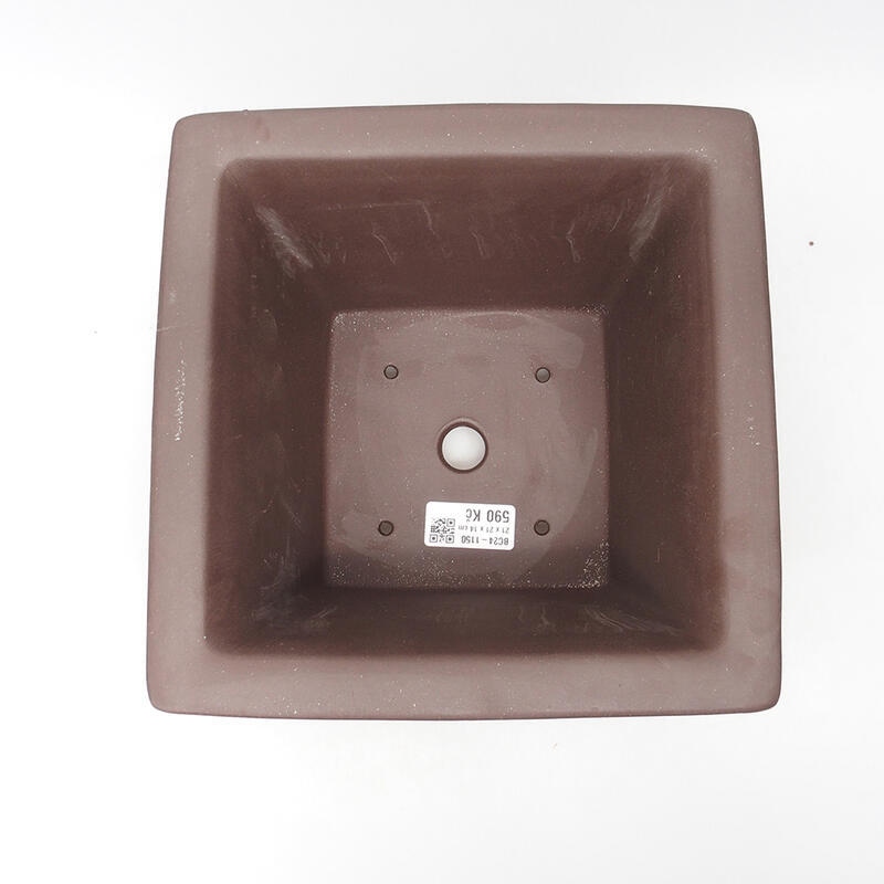 Bonsaischale 21 x 21 x 14 cm, Farbe braun
