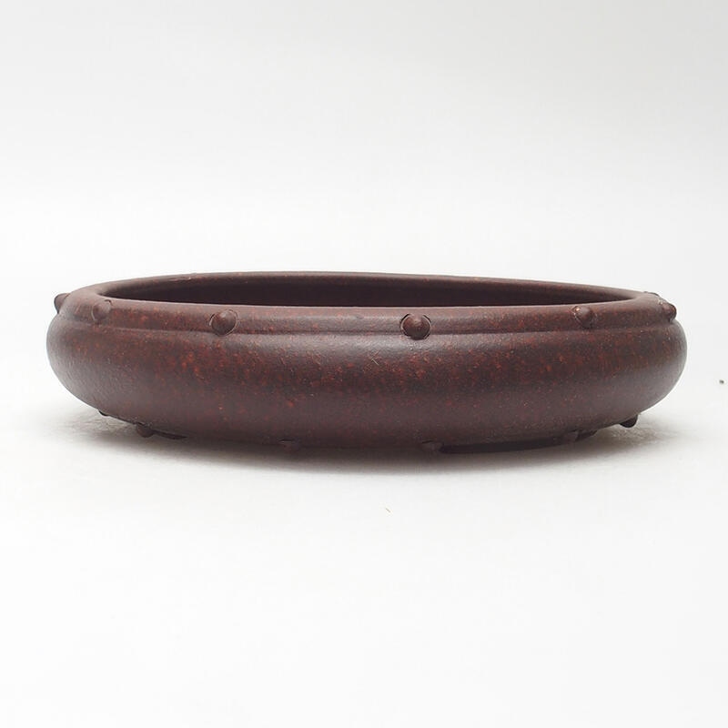 Bonsaischale 21 x 21 x 4,5 cm, Farbe braunschwarz
