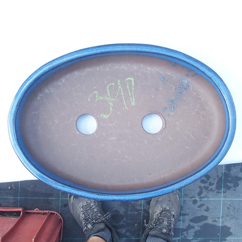 Bonsaischale 30 x 20 x 4,5 cm Farbe blau