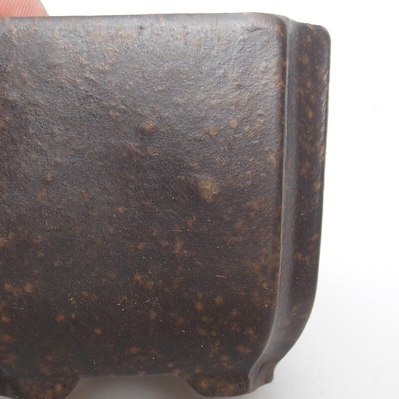 Bonsaischale 7 x 7 x 6 cm, Farbe brauner Ocker