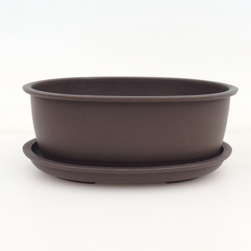 Bonsaischale + Untertasse Kunststoff MP-4 - 16 x 12,5 x 6 cm