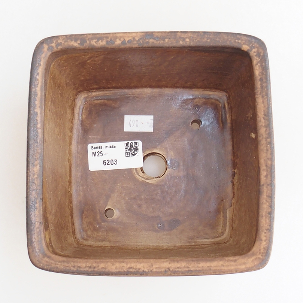 Bonsaischale aus Keramik 15 x 15 x 9,5 cm, braun
