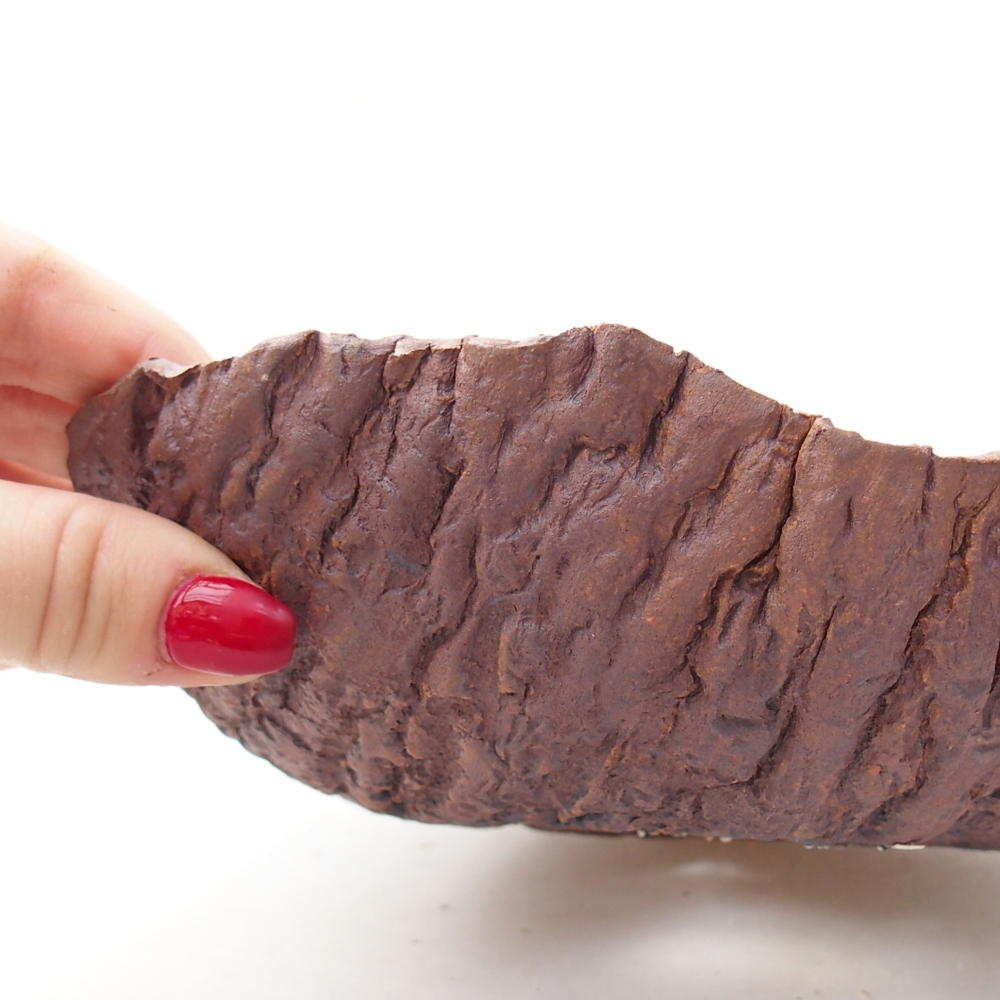 Keramikschale 19 x 18 x 5,5 cm , Farbe braun