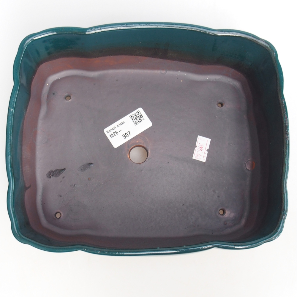 Bonsaischale aus Keramik 21 x 18 x 7 cm, grün