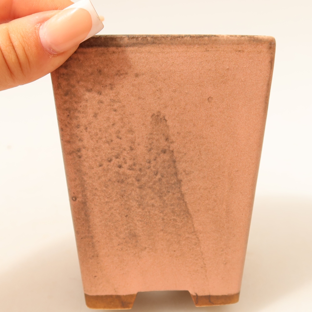 Keramik-Bonsai-Schale 8,5 x 8,5 x 10,5 cm, Farbe: Rosa