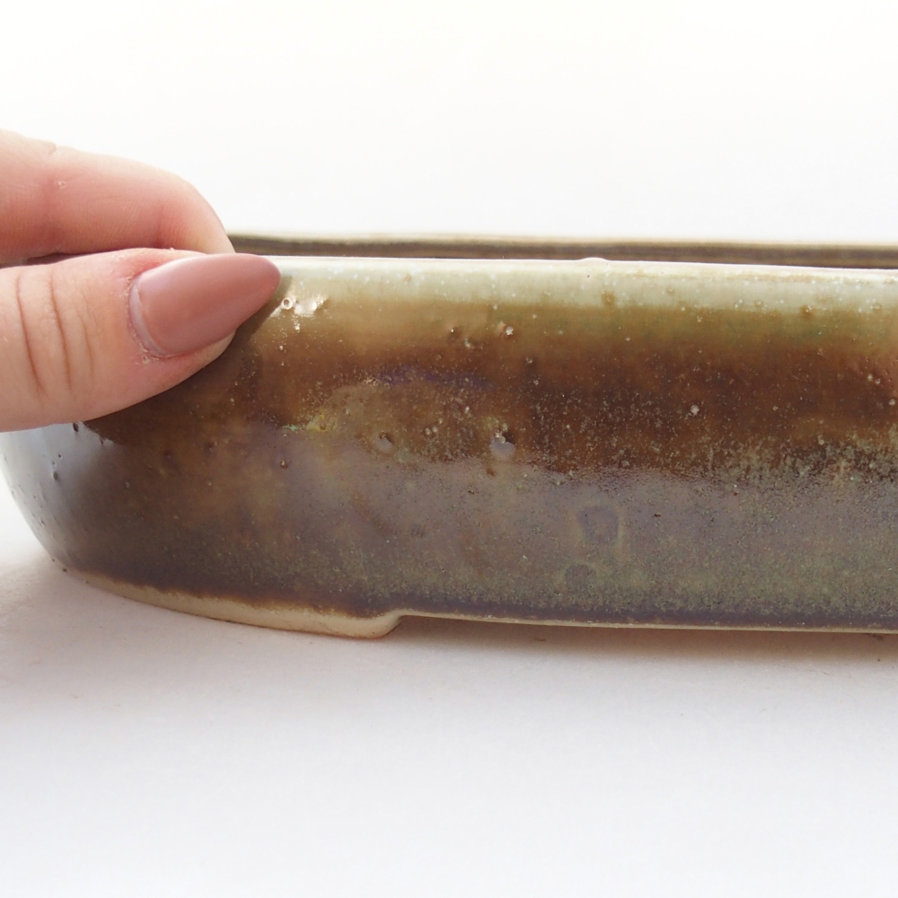 Bonsaischale aus Keramik 27 x 21 x 5 cm, grün