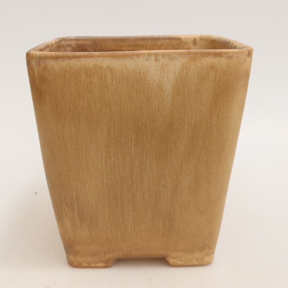 Keramik-Bonsai-Schale 13,5 x 13,5 x 15 cm, Farbe: Beige