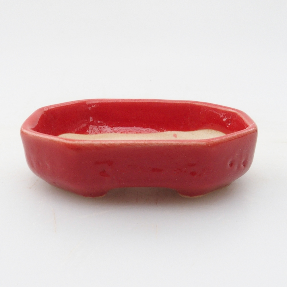 Mini-Bonsaischale 5,5 x 4 x 1,5 cm, Farbe rot