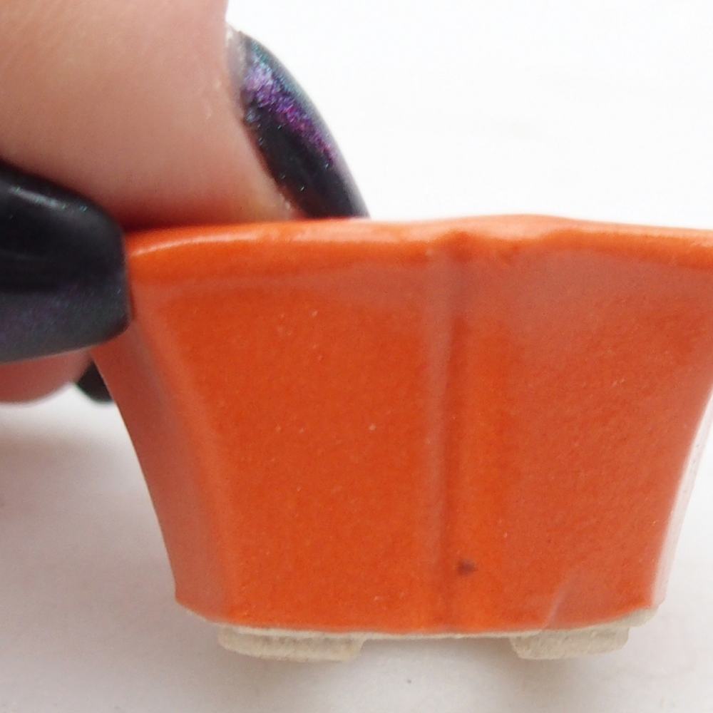Mini-Bonsaischale 3,5 x 3,5 x 2 cm, orange