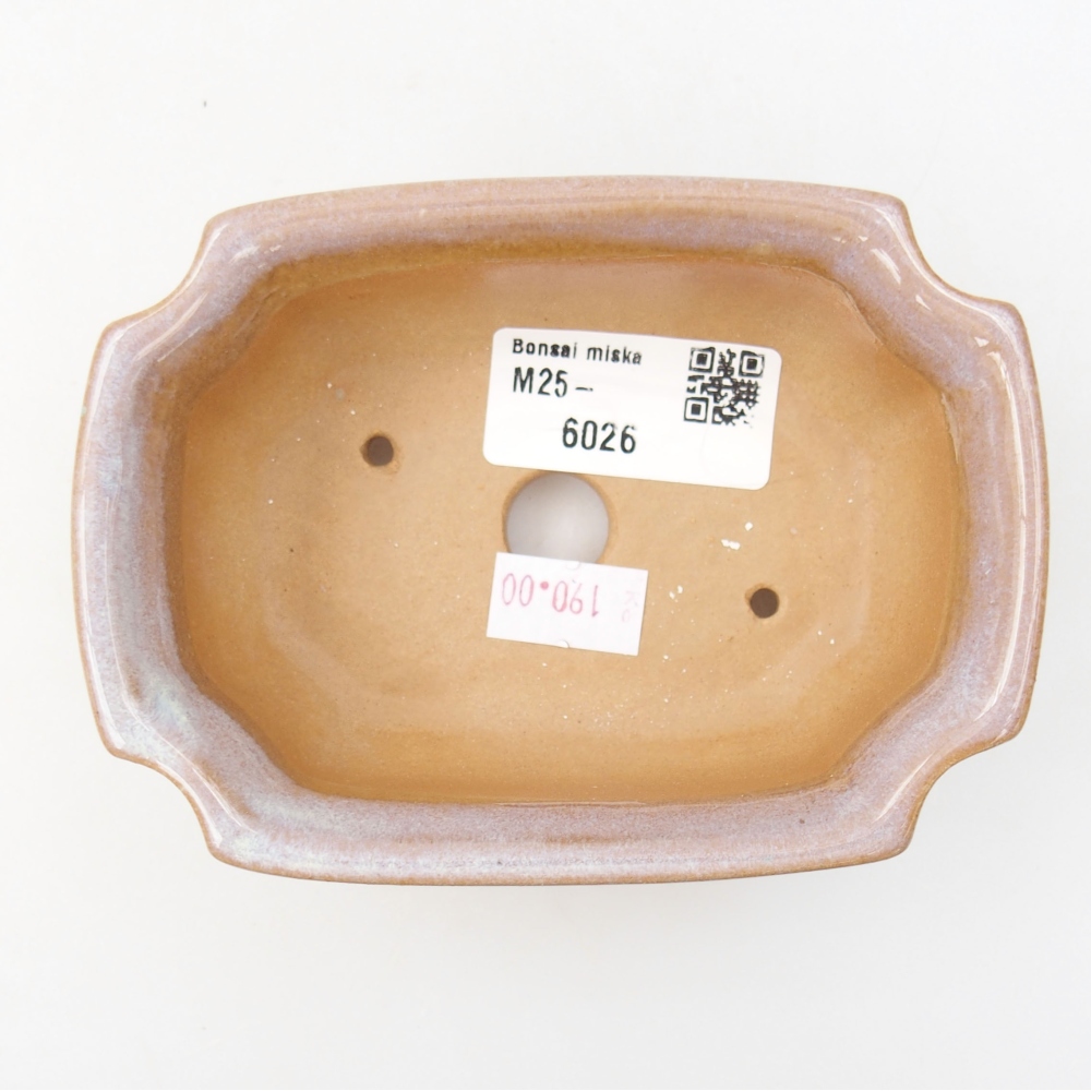 Keramik-Bonsaischale 12 x 9 x 4,5 cm, Farbe  rosa