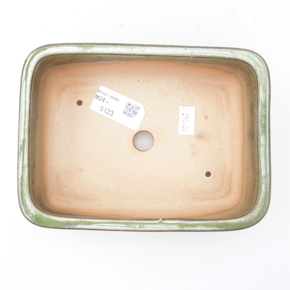 Keramik-Bonsaischale 16,5 x 12 x 5 cm, Farbe Grün