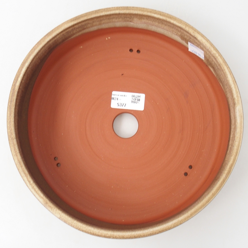 Keramik-Bonsaischale 24,5 x 24,5 x 7 cm, Farbe beige