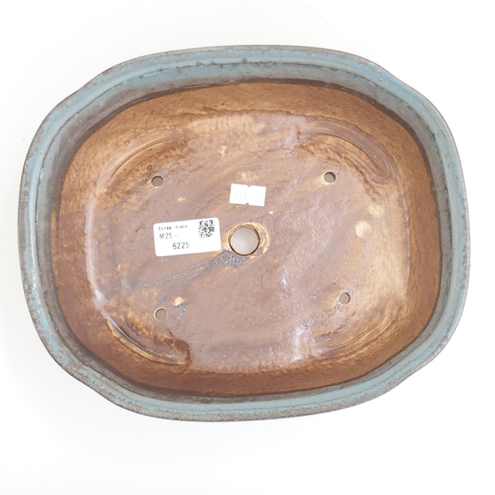 Bonsaischale aus Keramik 25 x 20,5 x 7 cm, Farbe blau