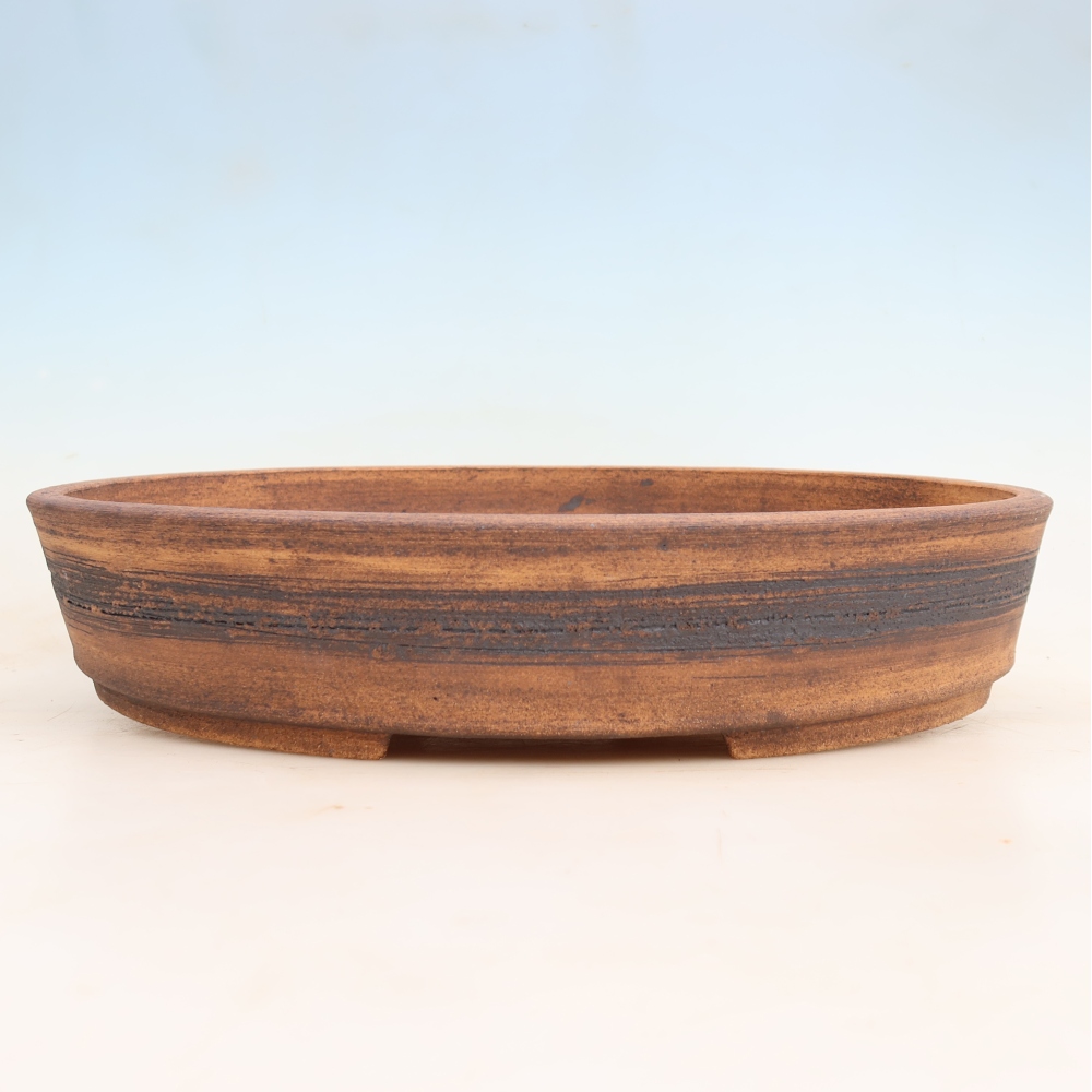 Keramik-Bonsai-Schale 38 x 30,5 x 7,5 cm, Farbe: braun