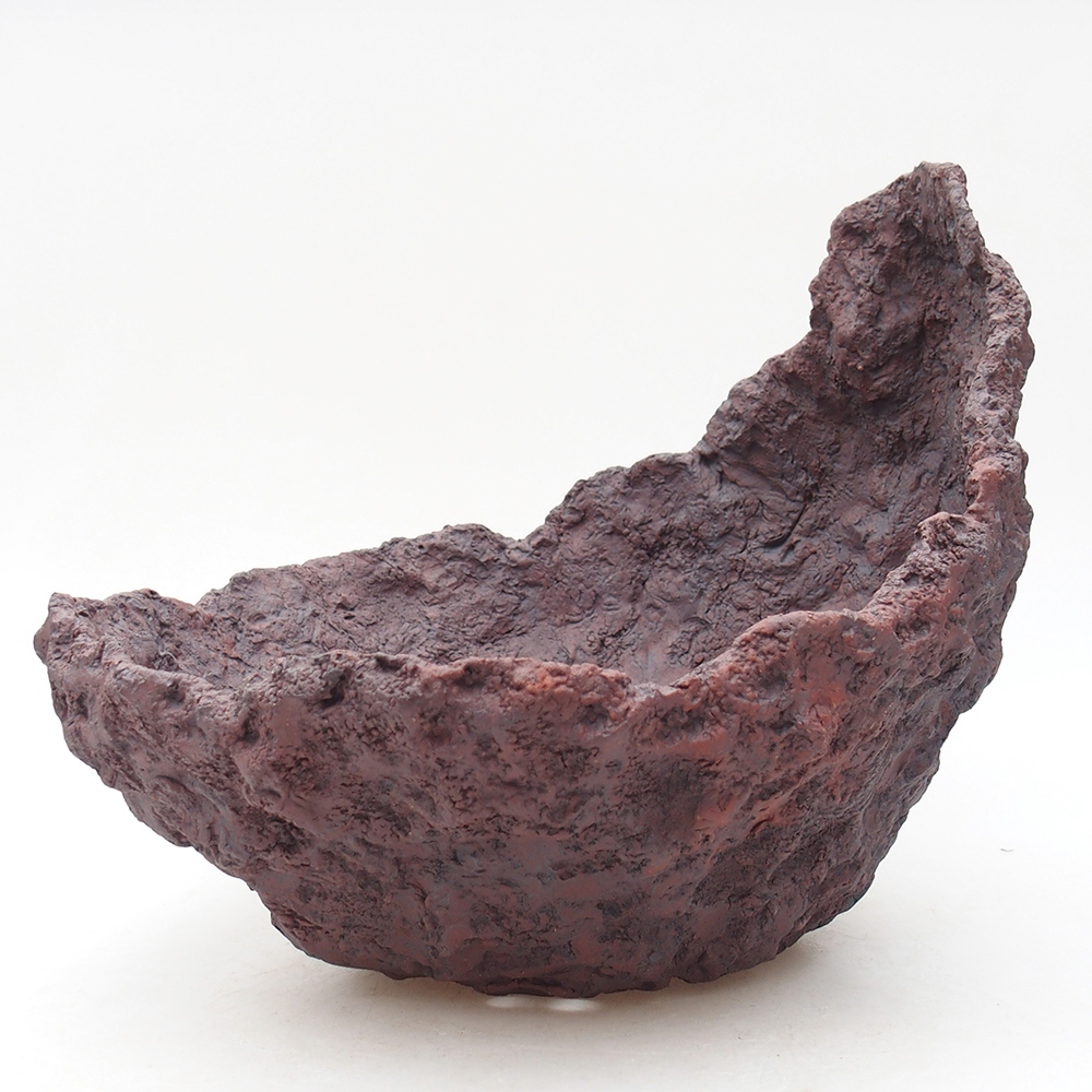 Keramikschale 23 x 23,5 x 21 cm, braun Farbe